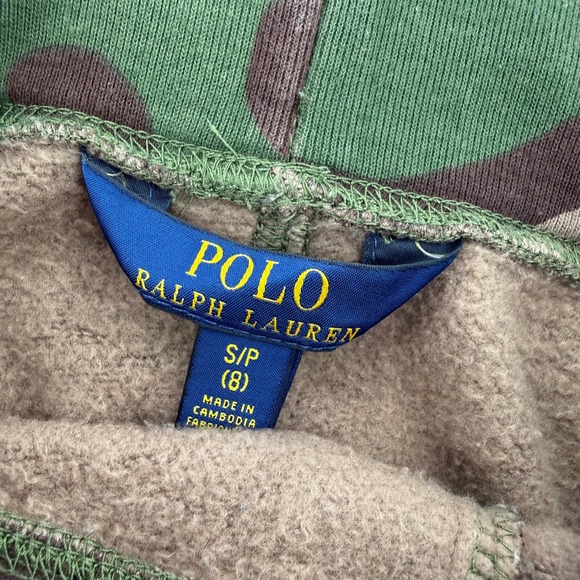 Polo Ralph Lauren Boys Colorblock Camo Hoodie Jogger Sweatpants Set Size 8 - Picture 9 of 14